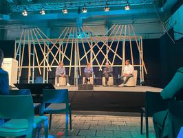 Diskussionsrunde um nachhaltiges Bauen